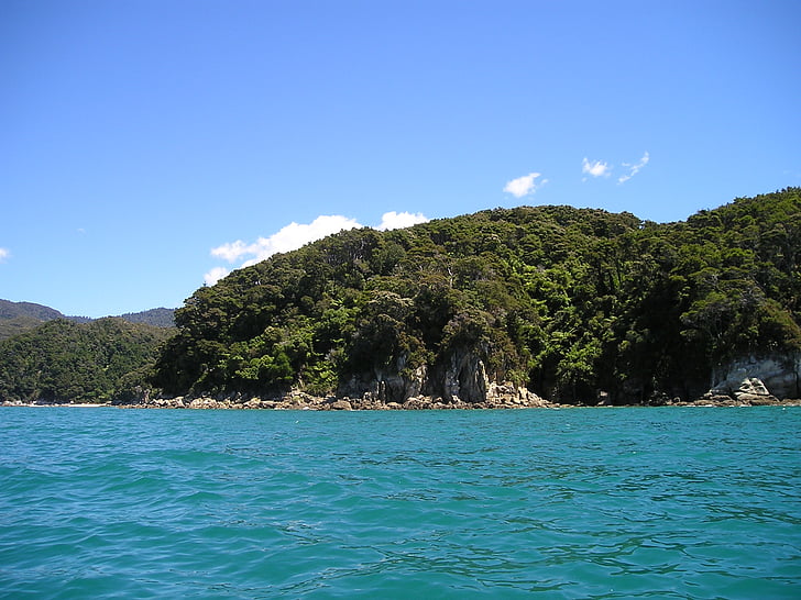 Selandia Baru, laut, air, pirus, alam, Pulau, musim panas