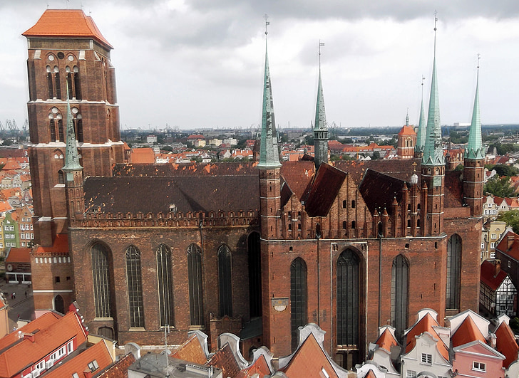 gdańsk, gdansk, poland, st mary's church, old town, church