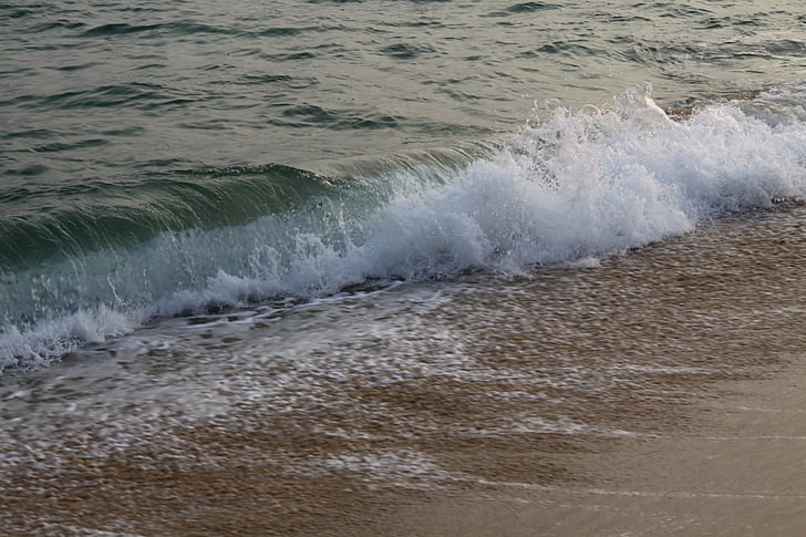 praia, onda, oceano, água, areia, tropical, Costa