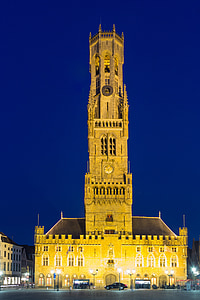 Brugge, Belfry, Belgia, Menara, Menara, bangunan, arsitektur