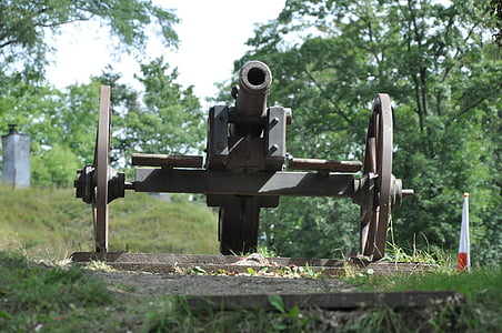 Cannon, Artilērijas, ierocis, četrdesmit, gerhard fort, Świnoujście, Polija