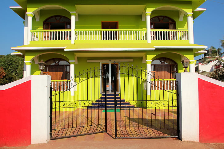 Casa, colorato, India, obiettivo, Gateway