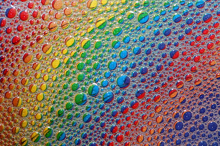 bubbles, rainbow, colourful, colors, soap, reflections, macro