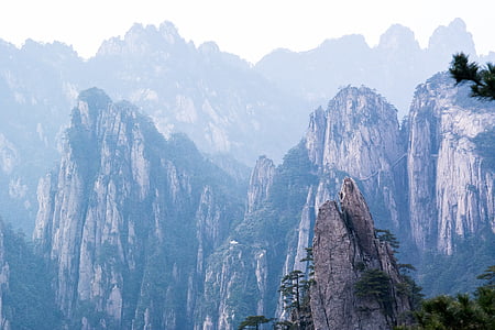 ácido sulfúrico, montaña, República Popular China, roca, viajes, Arriba, magnífica vista