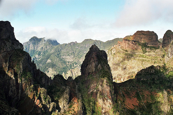 Madeira, toppmötet, vandring, dimma, hög, 2000m, Trail