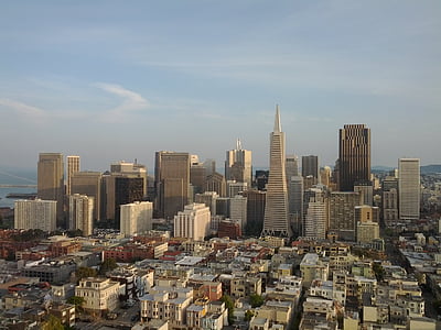 miesto peizažas, San Franciskas, Kalifornijos, Panorama, Architektūra, miesto, Jungtinės Amerikos Valstijos