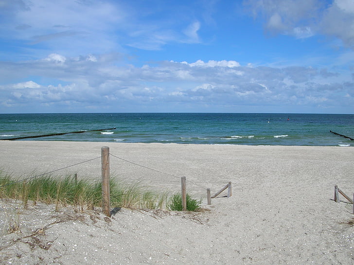Mar Báltico, Playa, mar, Darß, Duna, arena, naturaleza