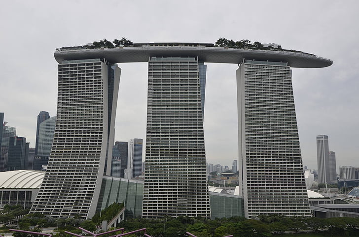 torony, gyönyörű, Szingapúr, Ázsia, Marina-öböl, épület, a Hotel