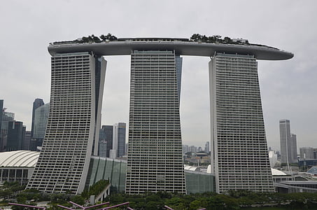 Torre, hermosa, Singapur, Asia, Bahía Marina, edificio, Hotel