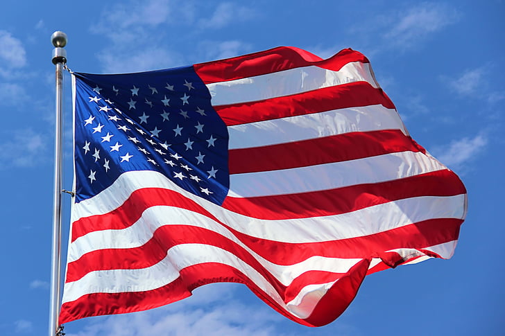 JAV vėliava, JAV vėliava, vėliava, Amerikos, Jungtinės Amerikos Valstijos, mums, simbolis