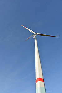 Windrad, Energie, Ökoenergie, Himmel, Blau, Umwelttechnik, Windenergie