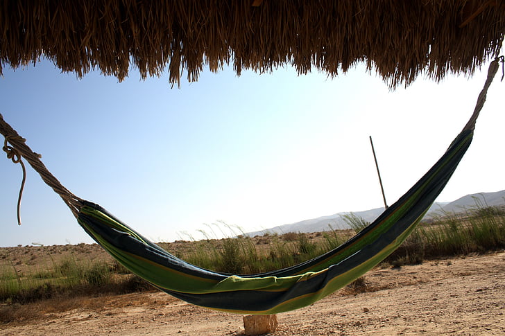 hammock, sleep, rest, relax, vacation, desert, nature