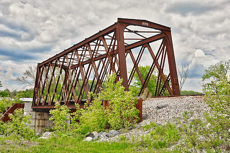 火车栈桥, 历史, 铁, 钢, 古董, 锈, 金属