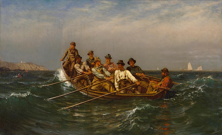 John brown, maalaus, Öljy kankaalle, Art, Sea, Ocean, vesi