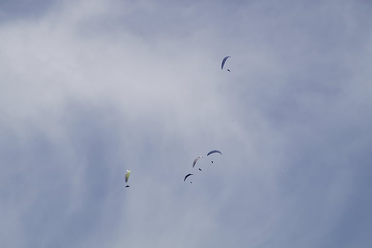 парашут, парашутист, стрибки з парашутом, Чемпіонат, Баварський, небо, синій