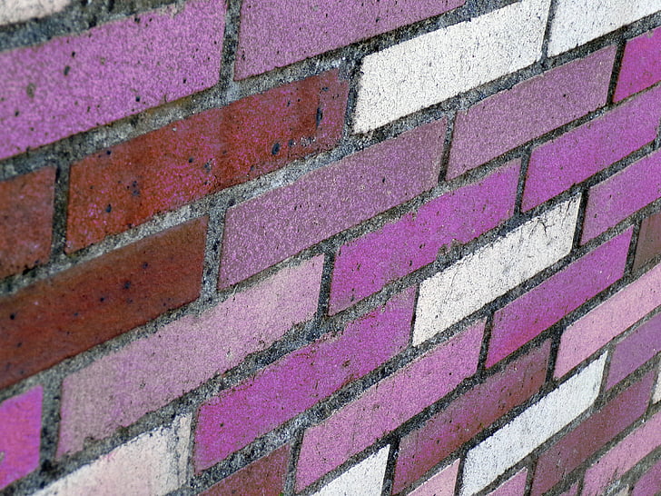 purple, wall, stones