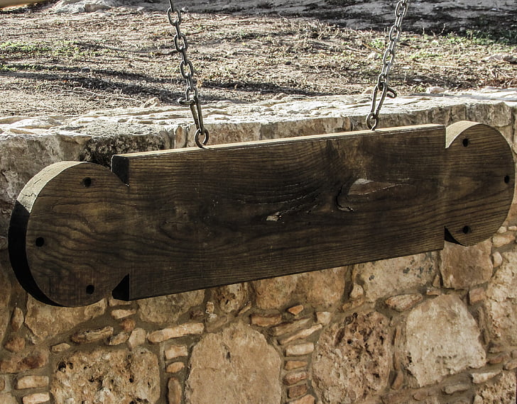 Chipre, Ayia napa, Monasterio de, medieval, Gong, madera, signo vacío