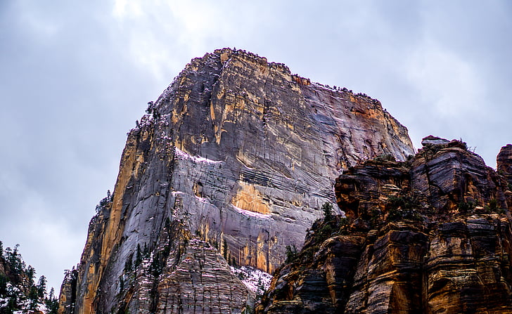 Cliff, landskapet, fjell, natur, utendørs, perspektiv, steinete fjell