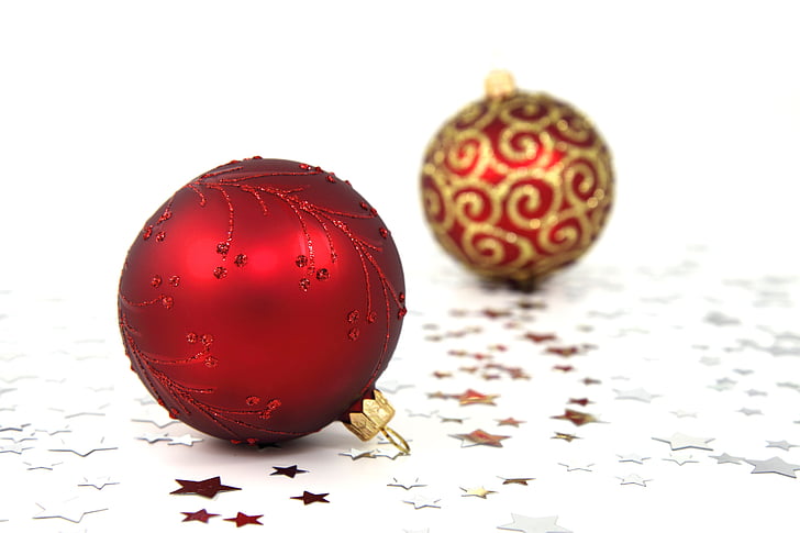 bolas, baubles, celebração, Natal, decoração, ornamento, Dezembro de