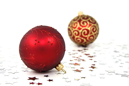 bolde, kugler, fest, jul, dekoration, ornament, december