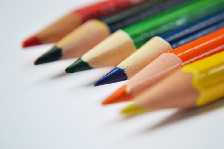 blur, close-up, colored pencils, colorful, coloured pencils, colourful, pencils