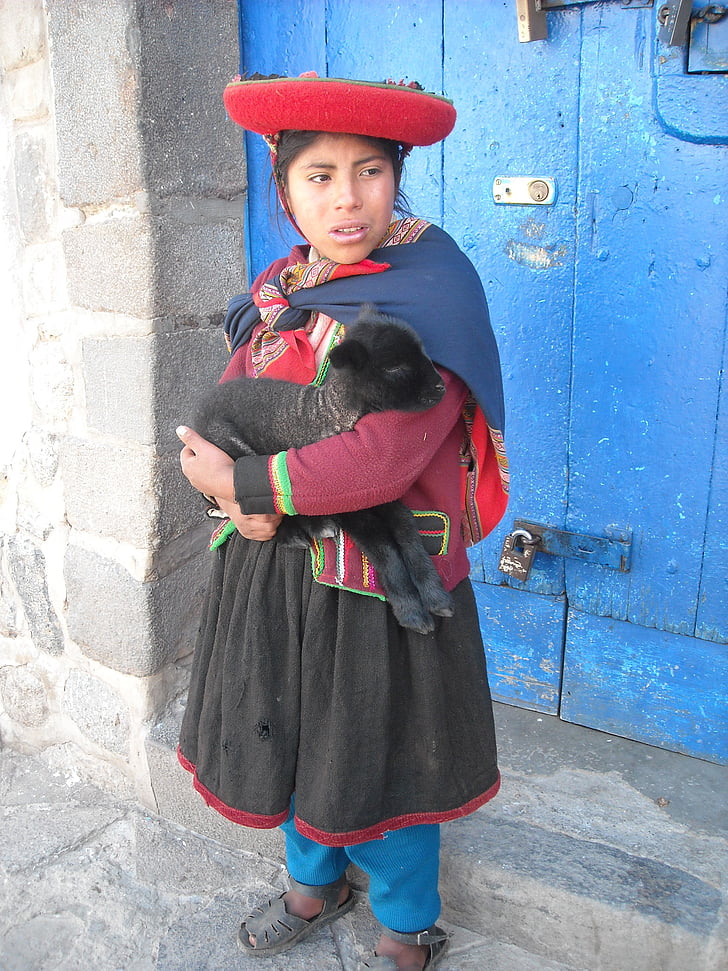 Cusco, Peru, Cusco festival, Quechua, Gadis, orang-orang, budaya
