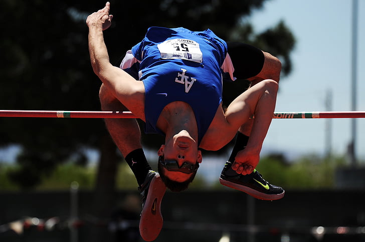 high jump, track, field, competition, college, athlete, male