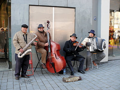 Straße Orchester, Musiker, Musik, Straßenmusiker