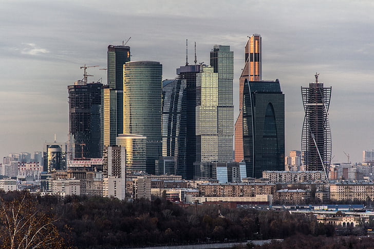 Moskva, Moscow city, skyskraper, skyskrapere, byen, tårnet