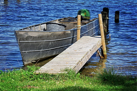 boot, individually, dock, boardwalk, jetty, rest, anchorage