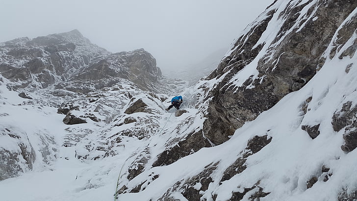 escalada mixta, escalada en gel, pujar, Roca, Allgäu, muntanyisme, escalador