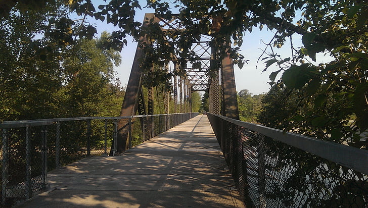 puente, Stanwood, Washington, sendero, carril bici