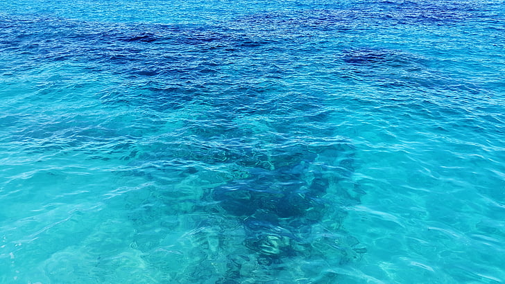 Mar, oceà, l'aigua, turquesa, blau, clar, profund