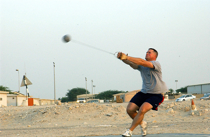 hammer throw, athlete, track and field, training, competition, strength, effort