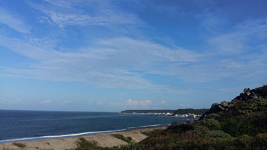nebo, Beach, Ocean, modra dan, Baiyun, hai bian, morje