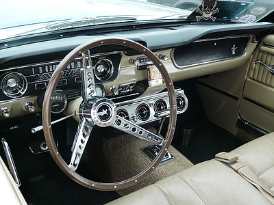 Ban chỉ đạo wheel, ô tô, tự động, bảng điều khiển, thuở xưa, người Mỹ, Mustang