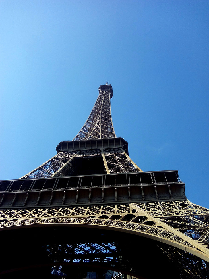 Paris, França, céu, azul, Francês, viagens, símbolo