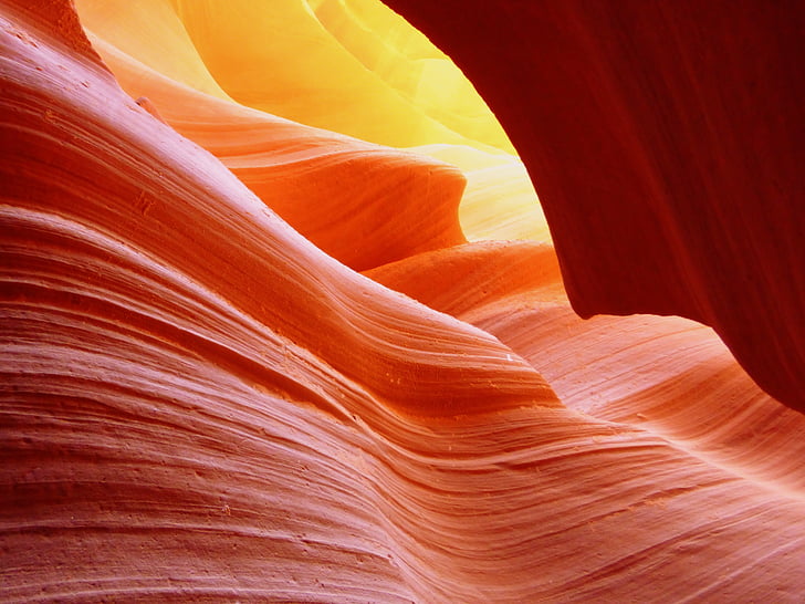 Antelope canyon, Arizona, Amerika Serikat, pemandangan, merah, abstrak, Rock - objek