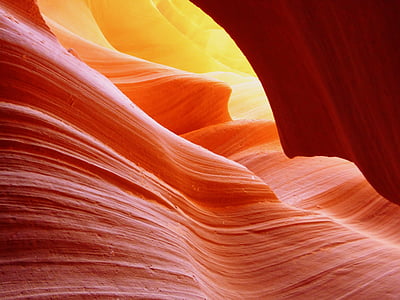 Canyó Antelope, Arizona, Estats Units, paisatge, vermell, resum, Roca - objecte