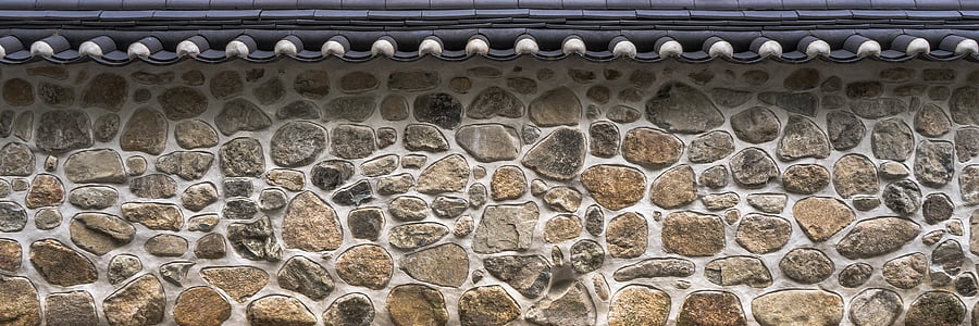 teula, Damme, paret, pedra, mur de pedra, gris, textura