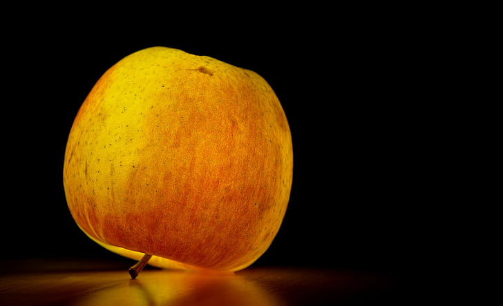 Apple, iluminação de Adams, frutas, saudável, maduras, iluminado, Frisch