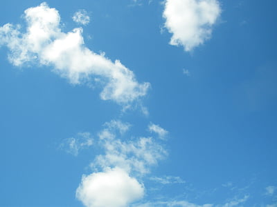 blau, cel, petit, núvol, cel ennuvolat, bona pinta