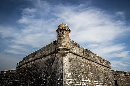 Fort, kameň, historické, Architektúra, Murivo, Sentry box, bartizan
