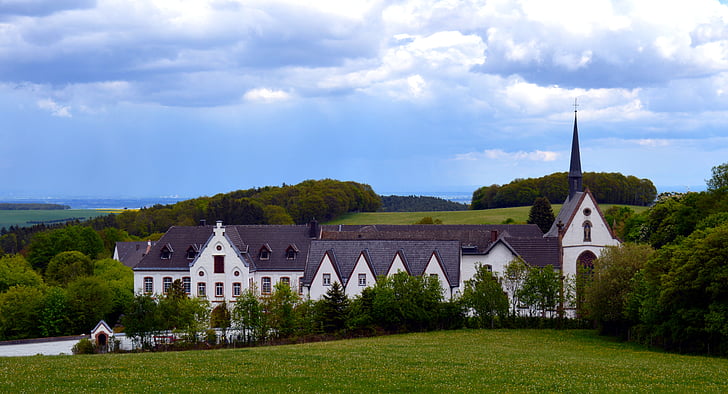Abadia, floresta de Maria, Eifel, Heimbach, monges, edifício, Parque Nacional de Eifel