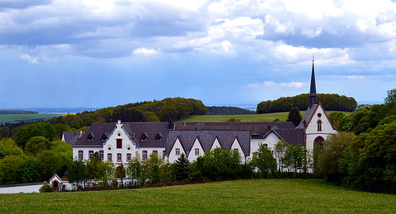 abbey, maria forest, eifel, heimbach, monks, building, eifel national park