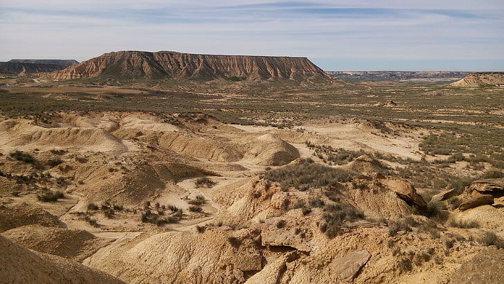 Bardenas reales, Navarre, Espagne, paysage, désert, aride, sec