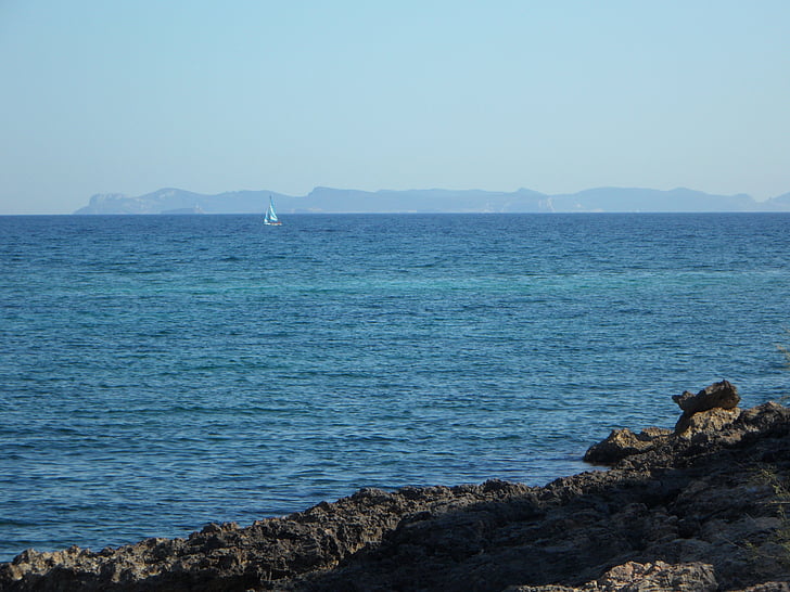 obala, skalnati obali, Mallorca, Outlook, vizija, oddaljenih, Cabrera