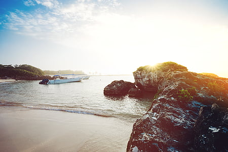 Strand, Boot, Tageslicht, Horizont, Insel, Landschaft, Mexiko