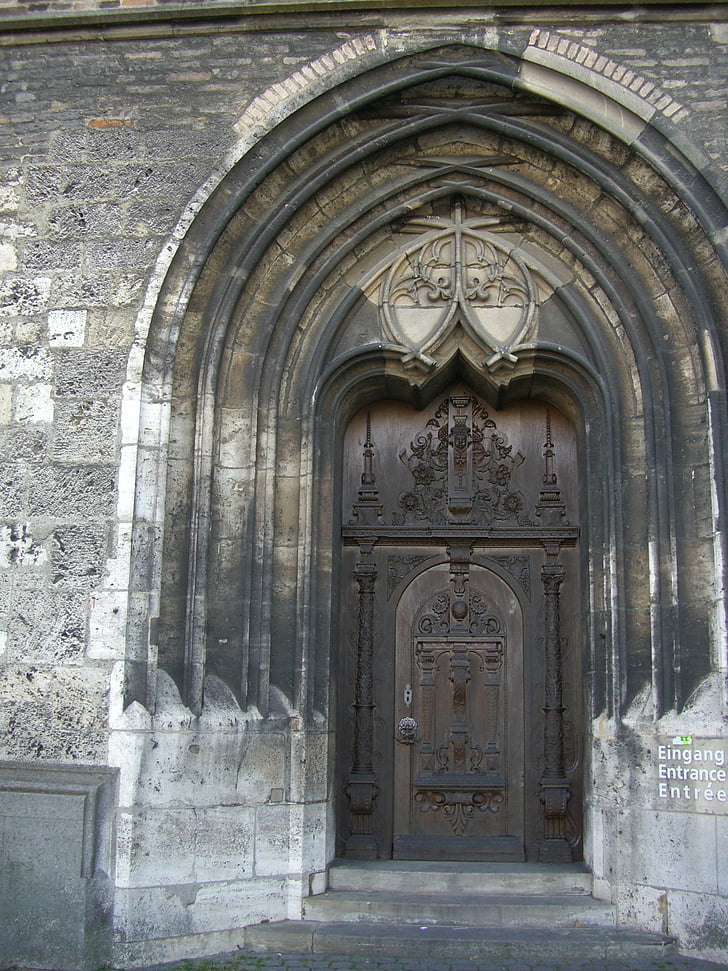 inngang, inntak, Münster, Ulm, sørvestlig, gotisk, døren
