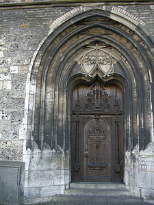 l'entrada, ingesta, Castell de Münster, Ulm, racó sud-oest, gòtic, porta